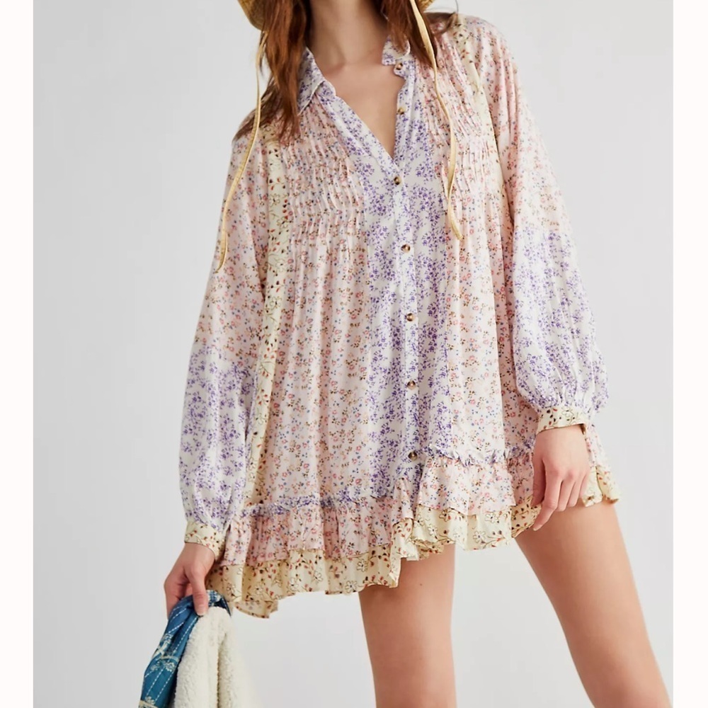 Free People Lost In You Printed Tunic